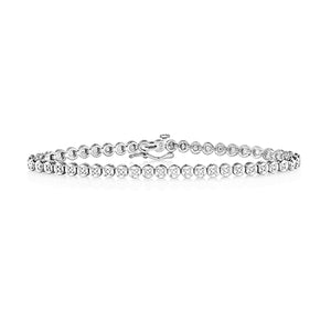 9ct White Gold Diamond Tennis Bracelet - E Bixby Jewellers