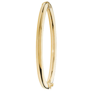 9ct Yellow Gold Ladies Hinged Bangle - E Bixby Jewellers