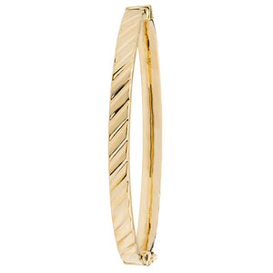 9ct Yellow Gold Ladies Hinged Bangle - E Bixby Jewellers