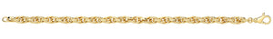 9ct Yellow Gold Ladies 18 Inch POW Hollow Necklet - E Bixby Jewellers