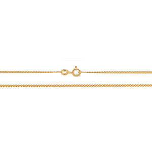 9ct Yellow Gold Close Curb Chain - E Bixby Jewellers