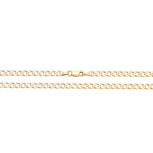 9ct Yellow Gold Flat Curb Bvld Chain - E Bixby Jewellers