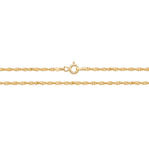 9ct Yellow Gold Singapore Anklet - E Bixby Jewellers