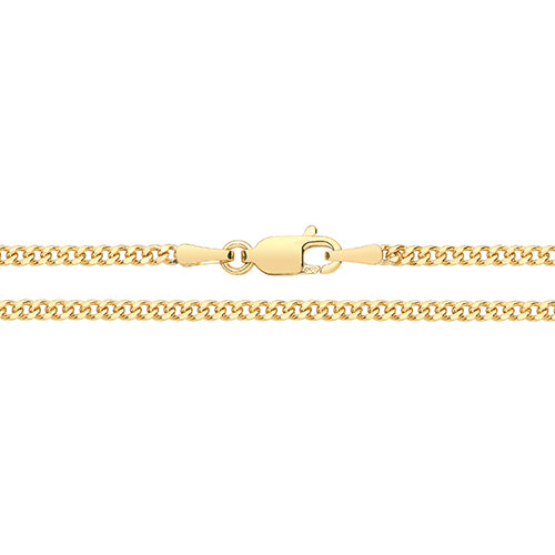 9ct Yellow Gold Semi Solid Close Curb Chain - E Bixby Jewellers