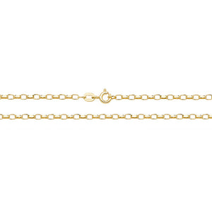 9ct Yellow Gold Faceted Belcher Chain - E Bixby Jewellers