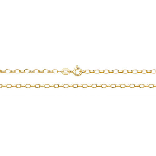 9ct Yellow Gold Faceted Belcher Chain - E Bixby Jewellers