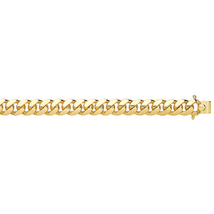 9ct Yellow Gold Cuban Gents Bracelet - E Bixby Jewellers