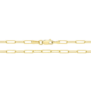 9ct Yellow Gold Paperclip Chain - E Bixby Jewellers