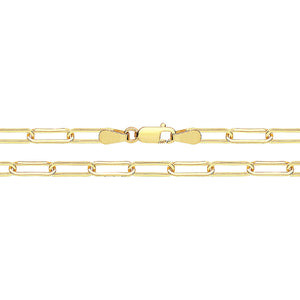 9ct Yellow Gold Paperclip Chain - E Bixby Jewellers