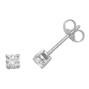 18ct White Gold Stud Earrings - E Bixby Jewellers