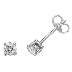 18ct White Gold  Stud Earrings - E Bixby Jewellers