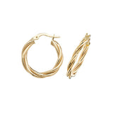 9ct Yellow Gold Hoop Earrings - E Bixby Jewellers