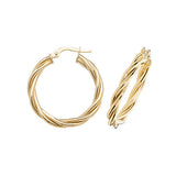 9ct Yellow Gold Hoop Earrings - E Bixby Jewellers