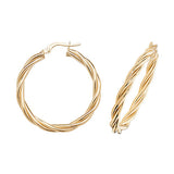 9ct Yellow Gold Hoop Earrings - E Bixby Jewellers