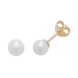 9ct Yellow Gold Pearl Stud Earrings - E Bixby Jewellers