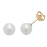 9ct Yellow Gold Pearl Stud Earrings - E Bixby Jewellers