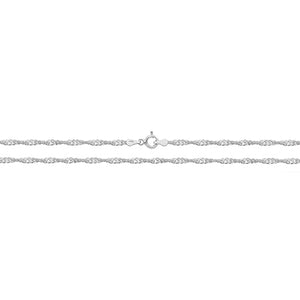 Silver Twisted Curb Anklet - E Bixby Jewellers