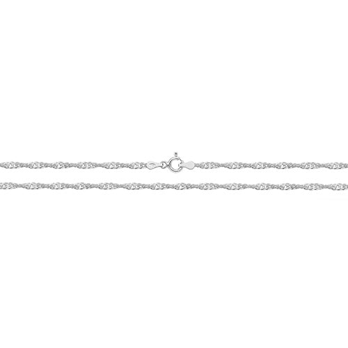 Silver Twisted Curb Anklet - E Bixby Jewellers