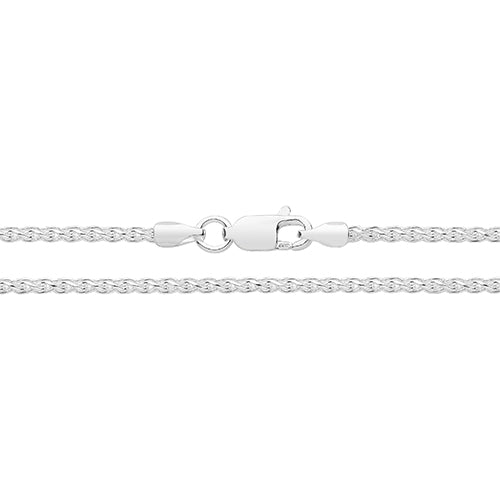 Silver Spiga Pave Anklet - E Bixby Jewellers