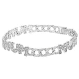 Silver CZ Triple Mum Bracelet - E Bixby Jewellers