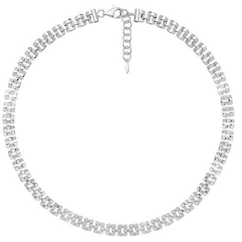 Silver Ladies Panther Style Necklet - E Bixby Jewellers