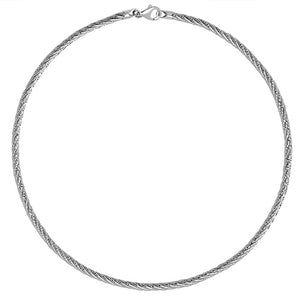 Silver Fancy Twist Ladies Necklet - E Bixby Jewellers