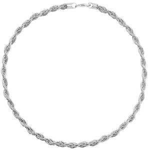 Silver Ladies Twist Necklet - E Bixby Jewellers