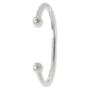 Silver ladies Torc Bangle - E Bixby Jewellers