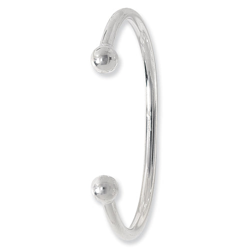 Silver ladies Torc Bangle - E Bixby Jewellers