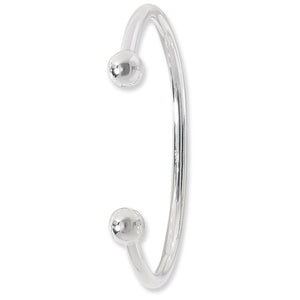 Mens Silver Plain Torc Bangle - E Bixby Jewellers