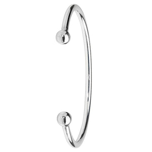 Mens Silver Plain Torc Bangle - E Bixby Jewellers