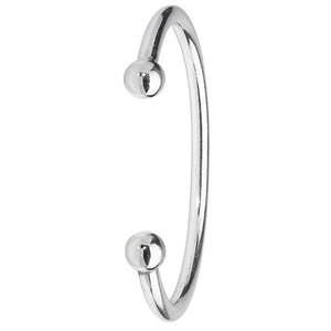 Mens Silver Plain Torc Bangle - E Bixby Jewellers