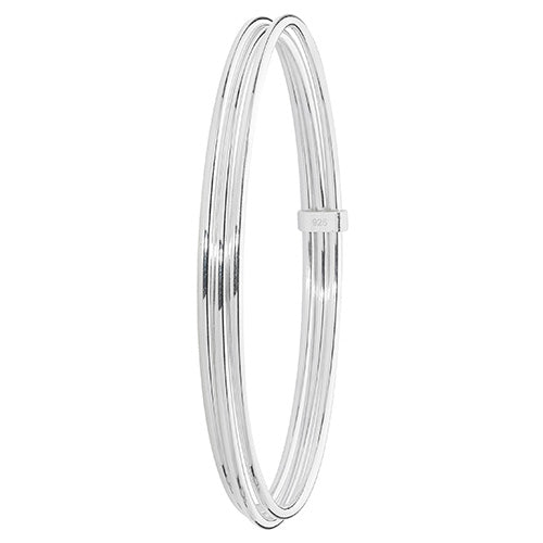 Silver Multi Layer Cuff Bangle - E Bixby Jewellers