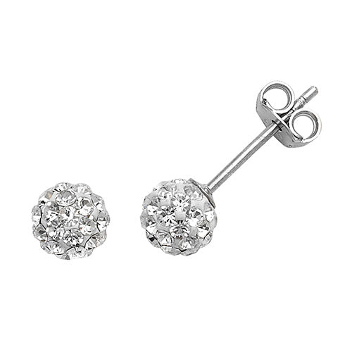 Silver 6mm Ball Cz Stud Earrings - E Bixby Jewellers