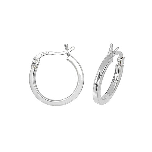 Silver Plain Hoop Earrings - E Bixby Jewellers