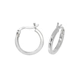 Silver Plain Hoop Earrings - E Bixby Jewellers