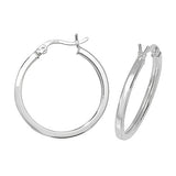 Silver Plain Hoop Earrings - E Bixby Jewellers