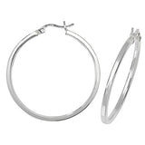 Silver Plain Hoop Earrings - E Bixby Jewellers