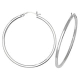 Silver Plain Hoop Earrings - E Bixby Jewellers