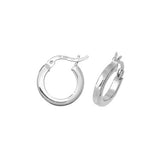 Silver Plain Hoop Earrings - E Bixby Jewellers