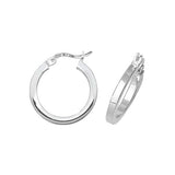 Silver Plain Hoop Earrings - E Bixby Jewellers