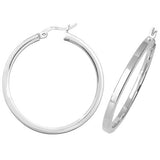 Silver Plain Hoop Earrings - E Bixby Jewellers