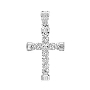 Silver Cubic Zirconia Stone Set Cross - E Bixby Jewellers