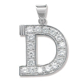 Silver CZ Set Initial Pendant - E Bixby Jewellers