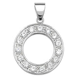 Silver CZ Set Initial Pendant - E Bixby Jewellers