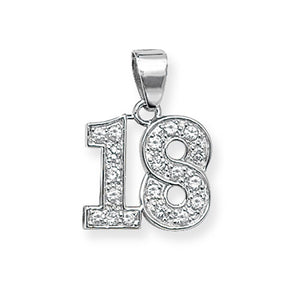 Silver Stone Set 18 Charm/Pendant - E Bixby Jewellers