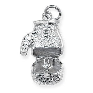 Silver Charm/Pendant Plain Hinged Boxing Glove - E Bixby Jewellers