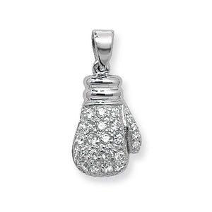 Silver Charm/Pendant Stone Set Boxing Glove - E Bixby Jewellers