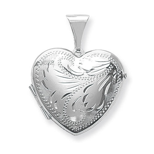 Silver Heart Shape Medium Size Locket - E Bixby Jewellers