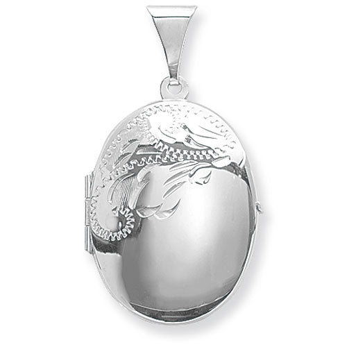 Silver Oval Large Locket - E Bixby Jewellers